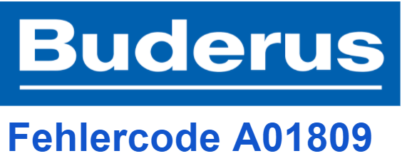 Buderus Fehlercode A01809